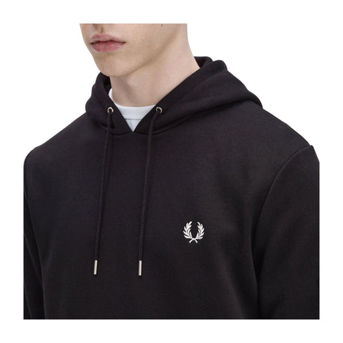 FRED PERRY Felpa con cappuccio Felpa Uomo con a tasca marsupio Nero - Francavilla Moda