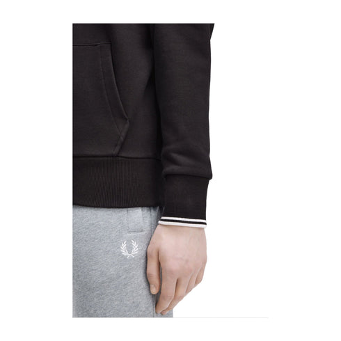 FRED PERRY Felpa con cappuccio Felpa Uomo con a tasca marsupio Nero - Francavilla Moda