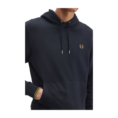 FRED PERRY Felpa con cappuccio Felpa Uomo con a tasca marsupio Blu caramello A24 - FRED PERRYM2643 - R63 - M - Francavilla Moda