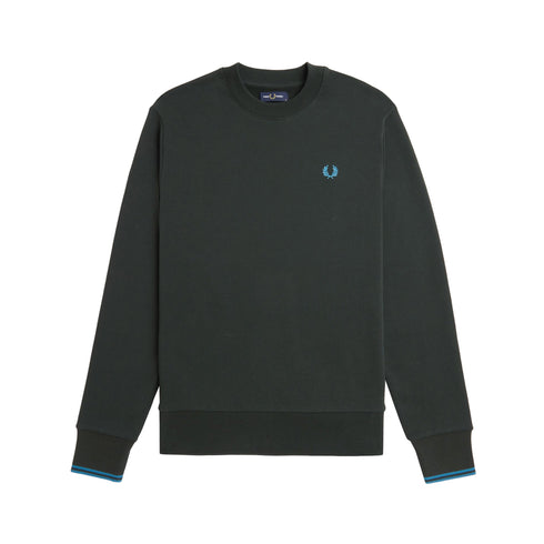FRED PERRY Felpa girocollo Felpa Uomo con polsini a righe Botanical A24 - FRED PERRYM7535 - W64 - M - Francavilla Moda