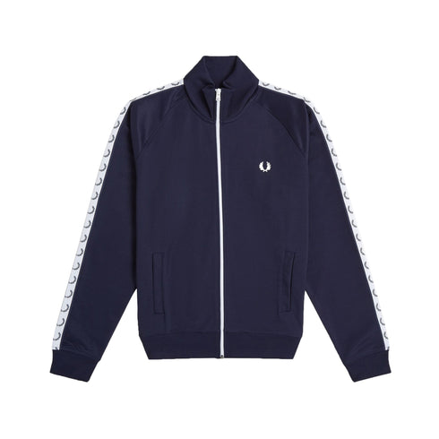 Fred Perry Felpa con zip Felpa Uomo con zip e fettuccia logata Blu A24 - FRED PERRYJ4620 - 885 - XXL - Francavilla Moda