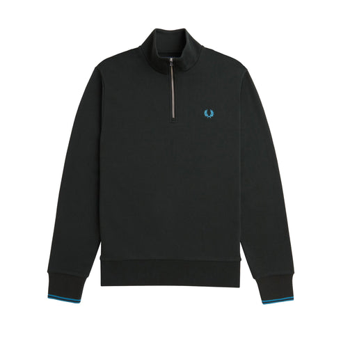 FRED PERRY Felpa con zip Felpa Uomo mezza zip con logo Botanical A24 - FRED PERRYM3574 - W64 - S - Francavilla Moda