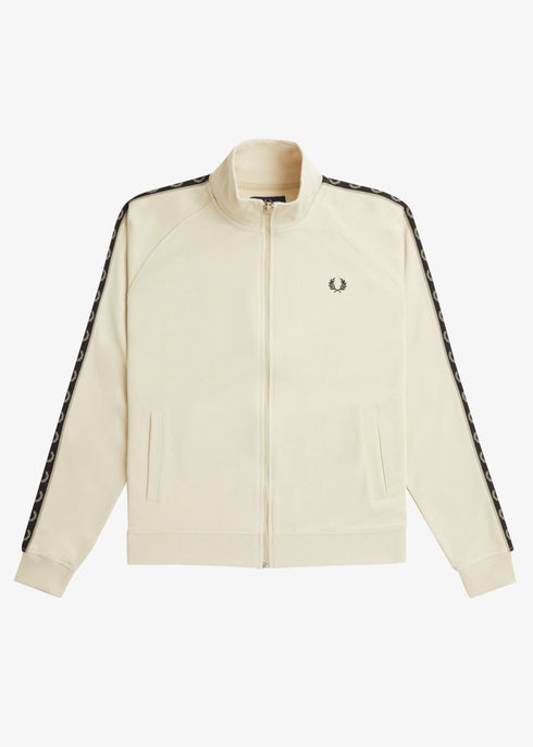 Fred Perry Felpa zip Felpa zip Uomo con fettuccia a contrasto Avena P24-FRED PERRYJ5557-V57-S - Francavilla Moda