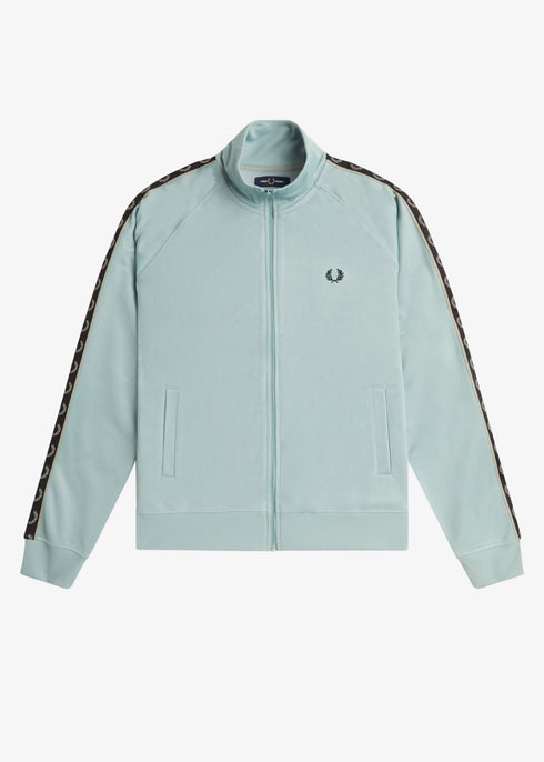Fred Perry Felpa zip Felpa zip Uomo con fettuccia a contrasto Silver blue P24-FRED PERRYJ5557-W26-M - Francavilla Moda