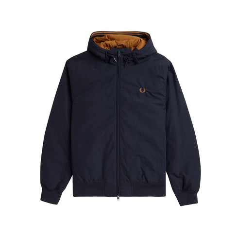 FRED PERRY Giacca leggera Giubbino Uomo Brentham con cappuccio Blu - Francavilla Moda