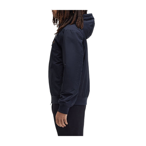 FRED PERRY Giacca leggera Giubbino Uomo Brentham con cappuccio Blu - Francavilla Moda