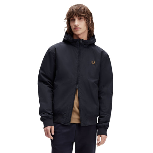 Fred Perry Giacca imbottita Giubbino Uomo Brentham con cappuccio S - Francavilla Moda