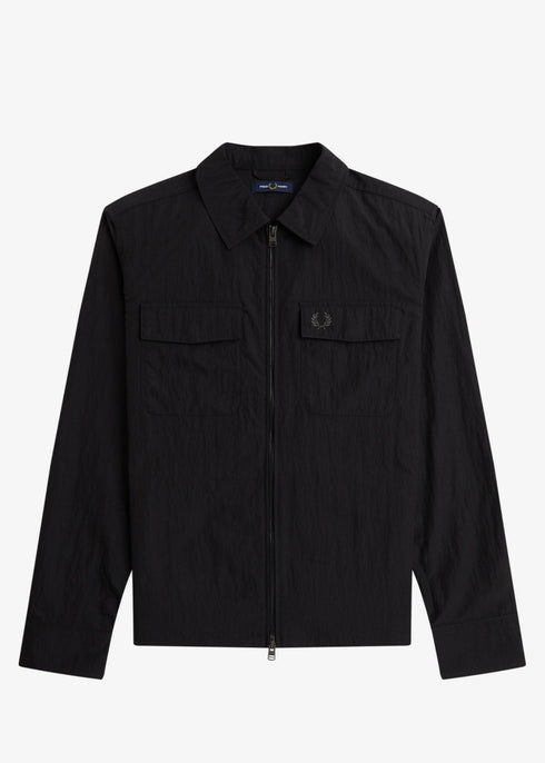 Fred Perry Overshirt Giubbino Uomo zip overshirt Nero - Francavilla Moda