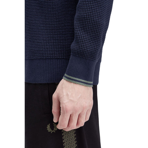 Fred Perry Maglia Maglia Uomo a punto waffle S A25 - FRED PERRYK6507 - 738 - S - Francavilla Moda