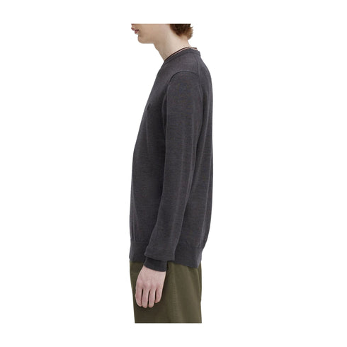 Fred Perry Pullover Maglia Uomo Classic Crew Neck Grigio scuro A24 - FRED PERRYK9601 - R85 - S - Francavilla Moda