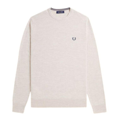 Fred Perry Maglia Maglia Uomo Classic Crew Neck Porridge A24 - FRED PERRYK9601 - X23 - S - Francavilla Moda