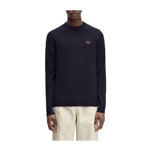 Fred Perry Pullover Maglia Uomo Classic Crew Neck Navy A24 - FRED PERRYK9601 - 795 - S - Francavilla Moda