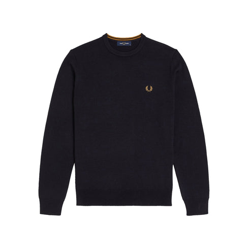 Fred Perry Pullover Maglia Uomo Classic Crew Neck Navy A24 - FRED PERRYK9601 - 795 - S - Francavilla Moda