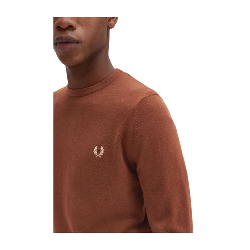 Fred Perry Pullover Maglia Uomo Classic Crew Neck Whisky A24 - FRED PERRYK9601 - S54 - M - Francavilla Moda