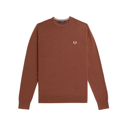 Fred Perry Pullover Maglia Uomo Classic Crew Neck Whisky A24 - FRED PERRYK9601 - S54 - M - Francavilla Moda
