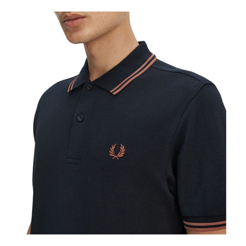 Fred Perry Polo Polo Uomo con doppia riga S P25 - FRED PERRYM3600 - Y22 - S - Francavilla Moda