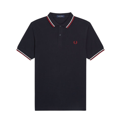 Fred Perry Polo Polo Uomo con doppia riga S P25 - FRED PERRYM3600 - T55 - S - Francavilla Moda