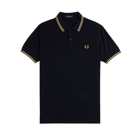 Fred Perry Polo Polo Uomo con doppia riga S P25 - FRED PERRYM3600 - T60 - S - Francavilla Moda