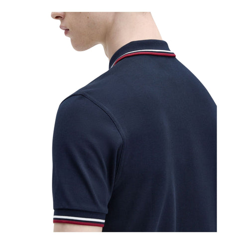 Fred Perry Polo Polo Uomo con doppia riga S P25 - FRED PERRYM3600 - T55 - S - Francavilla Moda