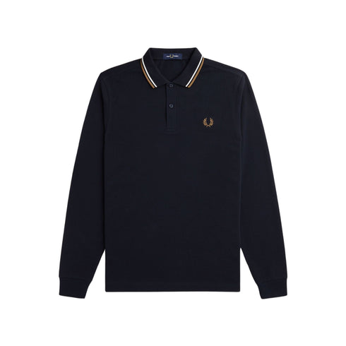 FRED PERRY Polo Polo Uomo doppia riga Blu - Francavilla Moda