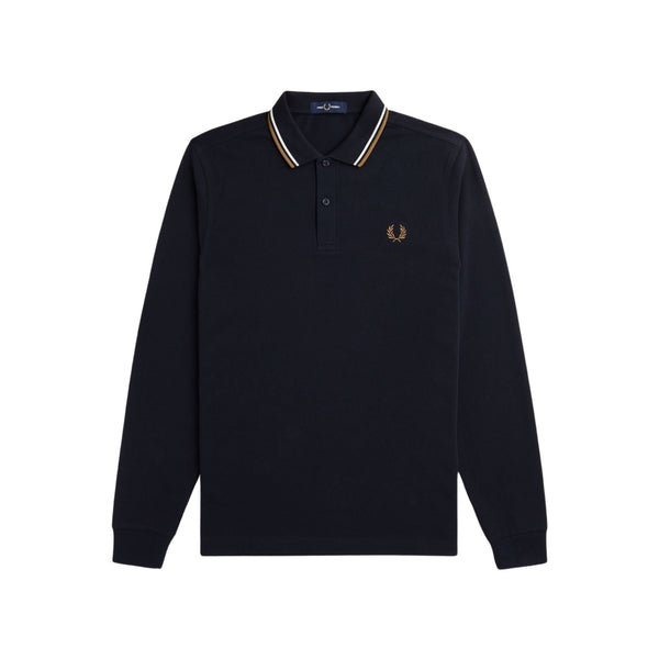 FRED PERRY Polo Polo Uomo doppia riga Blu - Francavilla Moda