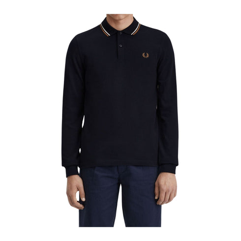 FRED PERRY Polo Polo Uomo doppia riga Blu - Francavilla Moda