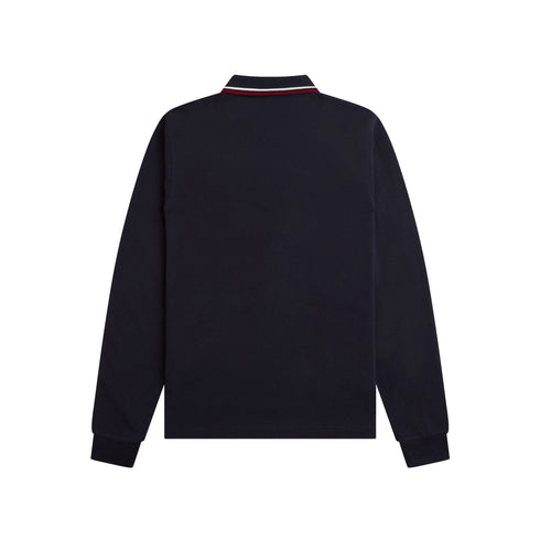 Fred Perry Polo Polo Uomo lunga Twin Tipped Blu bianco rosso - Francavilla Moda