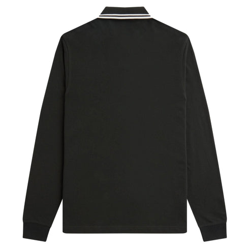 Fred Perry Polo Polo Uomo lunga Twin Tipped Verde bianco - Francavilla Moda