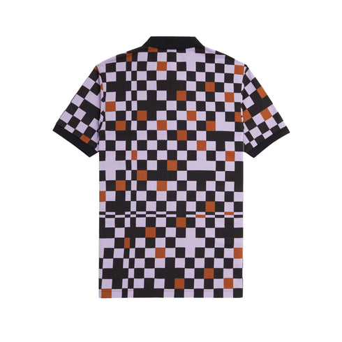 FRED PERRY Polo Polo Uomo motivo a quadri Nero lilla wisky - Francavilla Moda