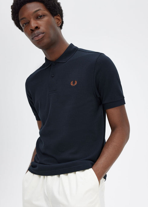 Fred Perry Polo Polo Uomo slim due bottoni Blu caramello P24-FRED PERRYM6000-S73-S - Francavilla Moda