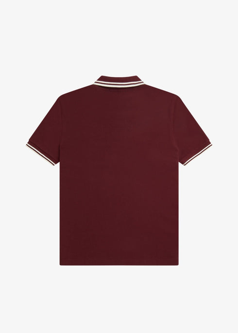 Fred Perry Polo Polo Uomo twin tipped in puro cotone Bordeaux P24-FRED PERRYM3600-597-S - Francavilla Moda