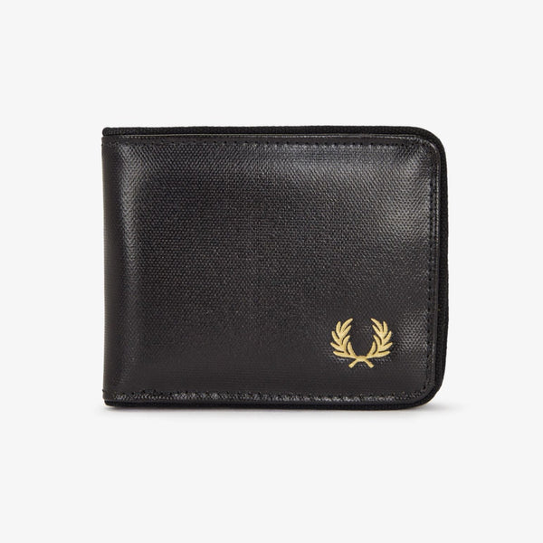 Fred Perry Portafogli Portafoglio Uomo Billfold Wall Nero oro - Francavilla Moda