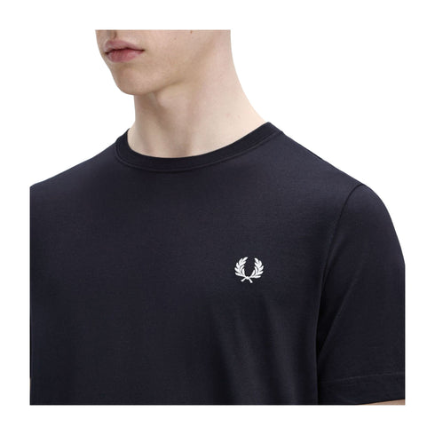 FRED PERRY T-shirt T-shirt Uomo basic a girocolo Blu bianco A24 - FRED PERRYM1600 - 608 - S - Francavilla Moda