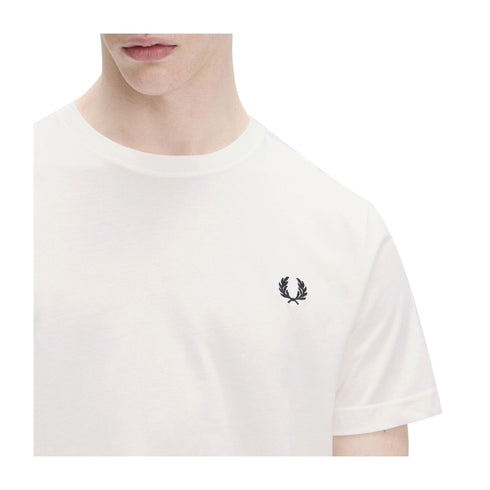FRED PERRY T-shirt T-shirt Uomo basic a girocolo Bianco - Francavilla Moda