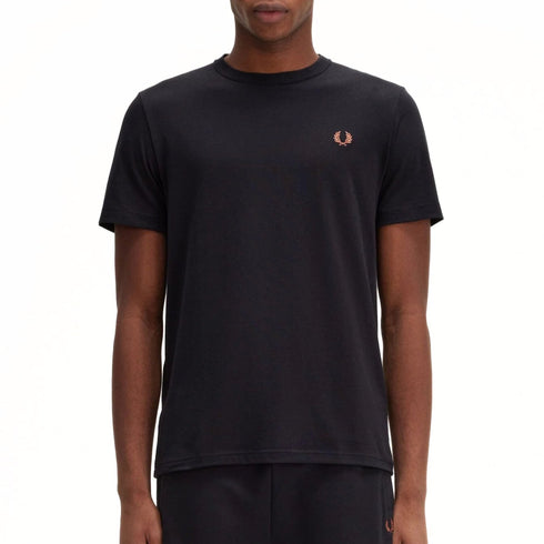 Fred Perry T-shirt T-shirt Uomo basic girocollo Nero whisky A24 - FRED PERRYM1600 - X56 - S - Francavilla Moda