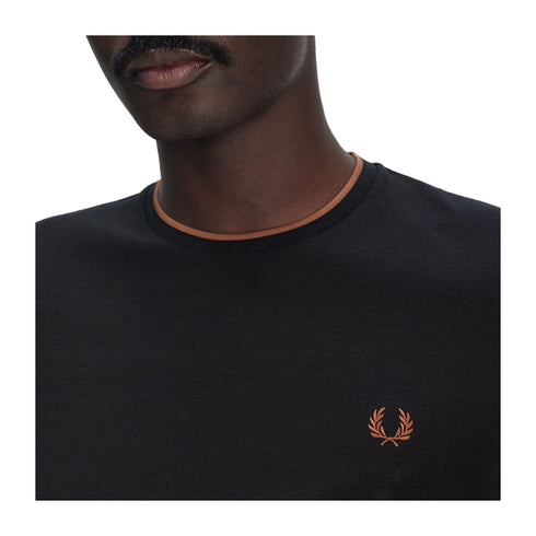 Fred Perry T-shirt T-shirt Uomo con riga a contrasto S - Francavilla Moda