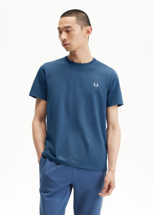 Fred Perry T-shirt T-shirt Uomo girocollo Blu chiaro P24-FRED PERRYM1600-V06-M - Francavilla Moda