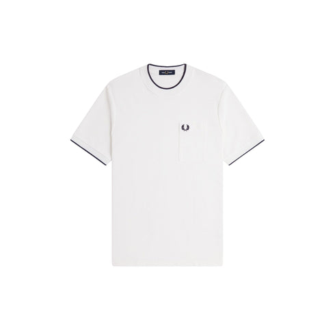 Fred Perry T-shirt mm T-shirt uomo in piqué con tasca S P26-FRED PERRYM2395-129-S - Francavilla Moda