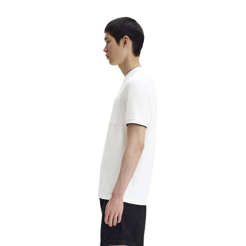 Fred Perry T-shirt mm T-shirt uomo in piqué con tasca S P26-FRED PERRYM2395-129-S - Francavilla Moda