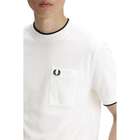 Fred Perry T-shirt mm T-shirt uomo in piqué con tasca S P26-FRED PERRYM2395-129-S - Francavilla Moda