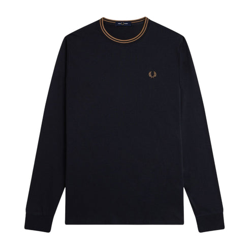 Fred Perry T-shirt T-shirt Uomo lunga con bordino S A25-FRED PERRYM9602-184-S - Francavilla Moda