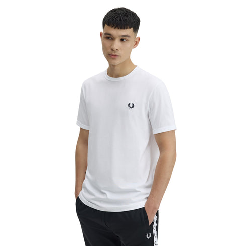 Fred Perry T-shirt mm T-shirt uomo mm Ringer taglia unica S P26-FRED PERRYM3519-102-S - Francavilla Moda