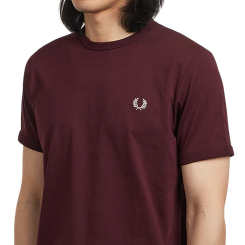 Fred Perry T-shirt mm T-shirt uomo mm Ringer taglia unica S P26-FRED PERRYM3519-102-S - Francavilla Moda