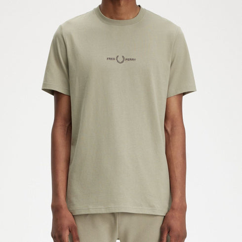 Fred Perry T-shirt T-shirt Uomo ricamo frontale Fango P24-FRED PERRYM4580-U54-S - Francavilla Moda