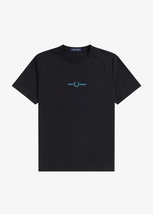 Fred Perry T-shirt T-shirt Uomo ricamo frontale Nero oceano P24-FRED PERRYM4580-198-S - Francavilla Moda