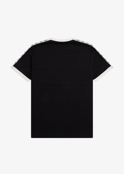 Fred Perry T-shirt T-shirt Uomo Ringer a girocollo Nero - Francavilla Moda