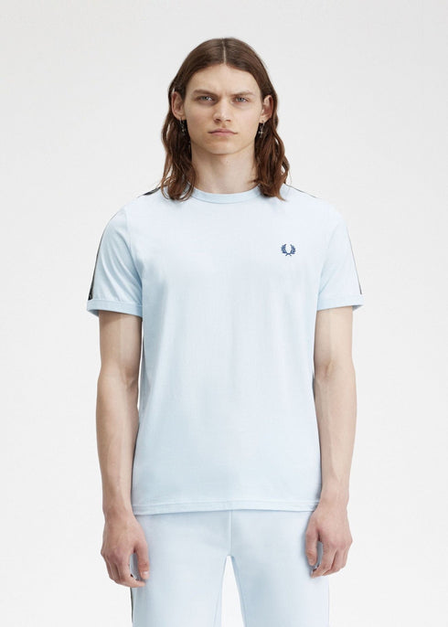Fred Perry T-shirt T-shirt Uomo Ringer tape Silver blue P24-FRED PERRYM4613-V27P-S - Francavilla Moda