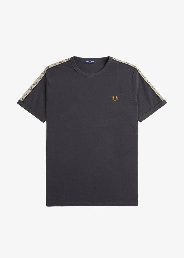 Fred Perry T-shirt T-shirt Uomo Ringer tape Grigio avena - Francavilla Moda