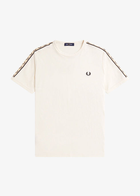 Fred Perry T-shirt T-shirt Uomo Ringer tape Ecru - Francavilla Moda