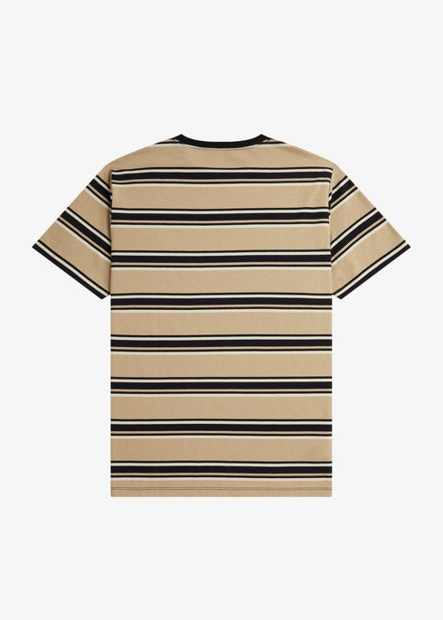 Fred Perry T-shirt T-shirt Uomo Stripe Beige nero P24-FRED PERRYM6557-V19P-S - Francavilla Moda
